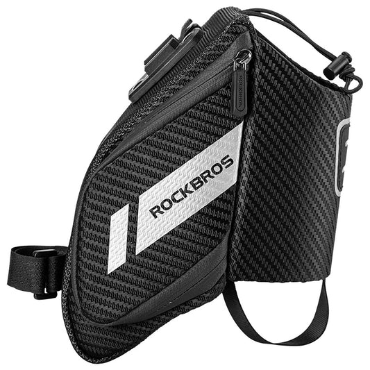 Rockbros C32BK saddle bag 1.5 l with water bottle pocket - black_0