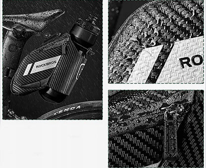 Rockbros C32BK saddle bag 1.5 l with water bottle pocket - black_7