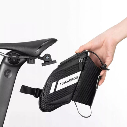 Rockbros C32BK saddle bag 1.5 l with water bottle pocket - black_5