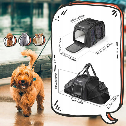 Rockbros 30140028001 transport bicycle bag for cats and dogs - black_12