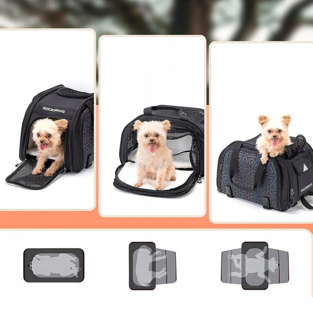 Rockbros 30140028001 transport bicycle bag for cats and dogs - black_13