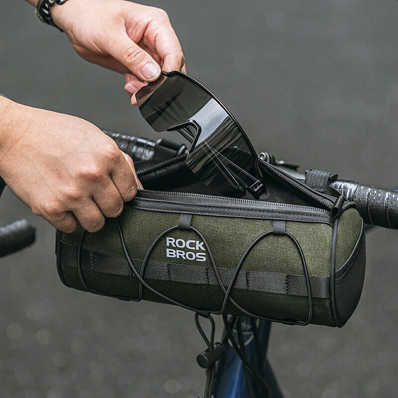 Rockbros 30110049001 bicycle handlebar bag 2 l - green_6