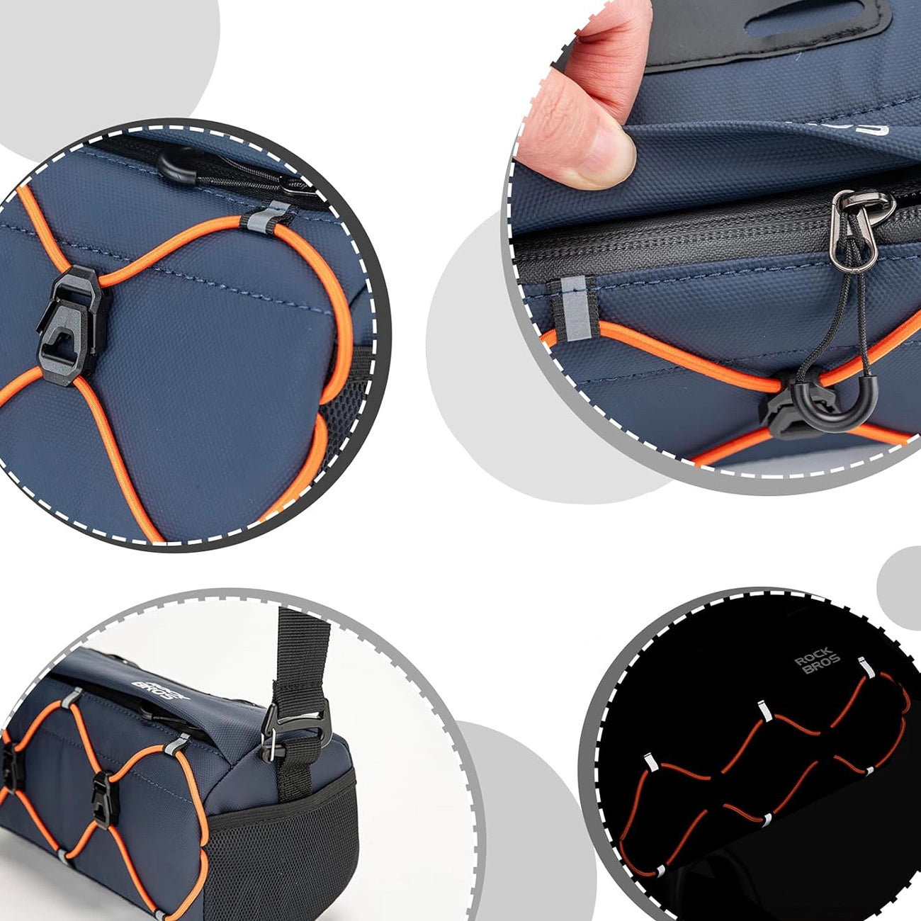 Rockbros 30110054002 bicycle handlebar bag 2.2 l - blue_5