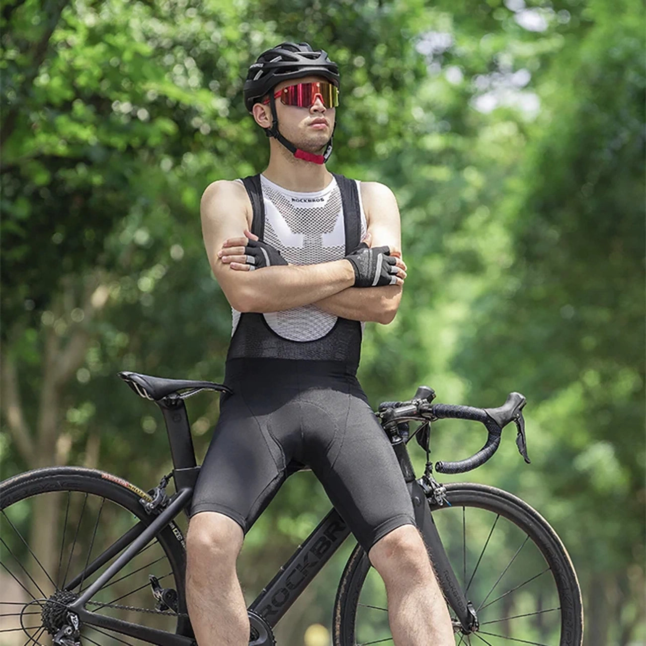Rockbros RK20022XL short bib shorts with XXL insert - black_14