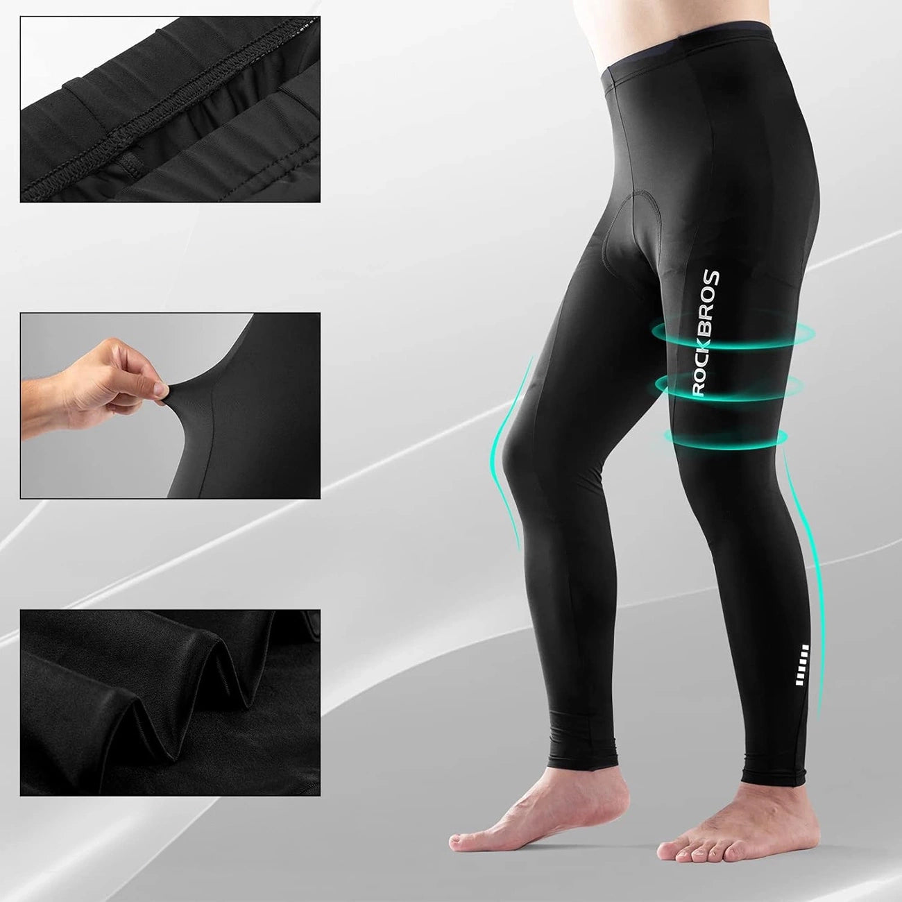 Rockbros RK2004L breathable cycling pants with L insert - black_5