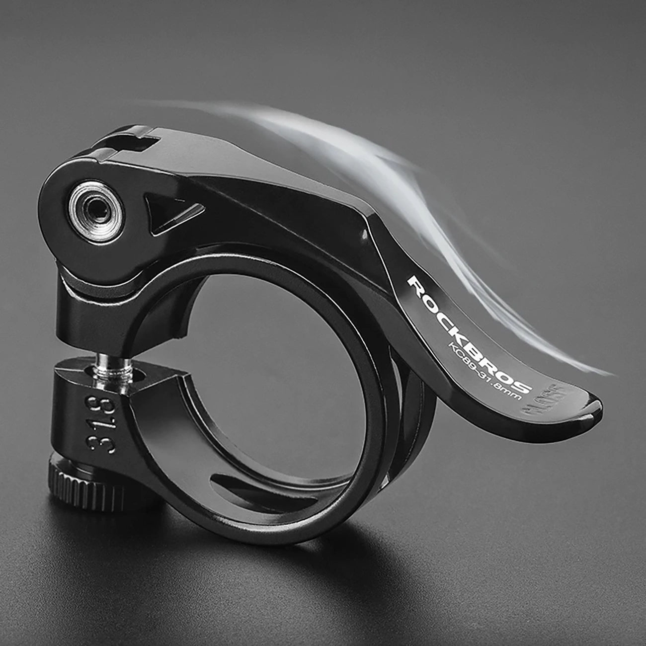 Rockbros 41210092001 bicycle seat clamp with quick release - black_4