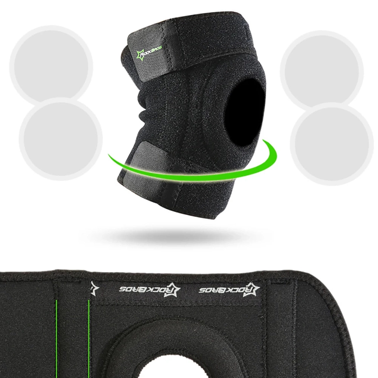 Rockbros LF1106M sports protector for patella and knee joint size M - black_10