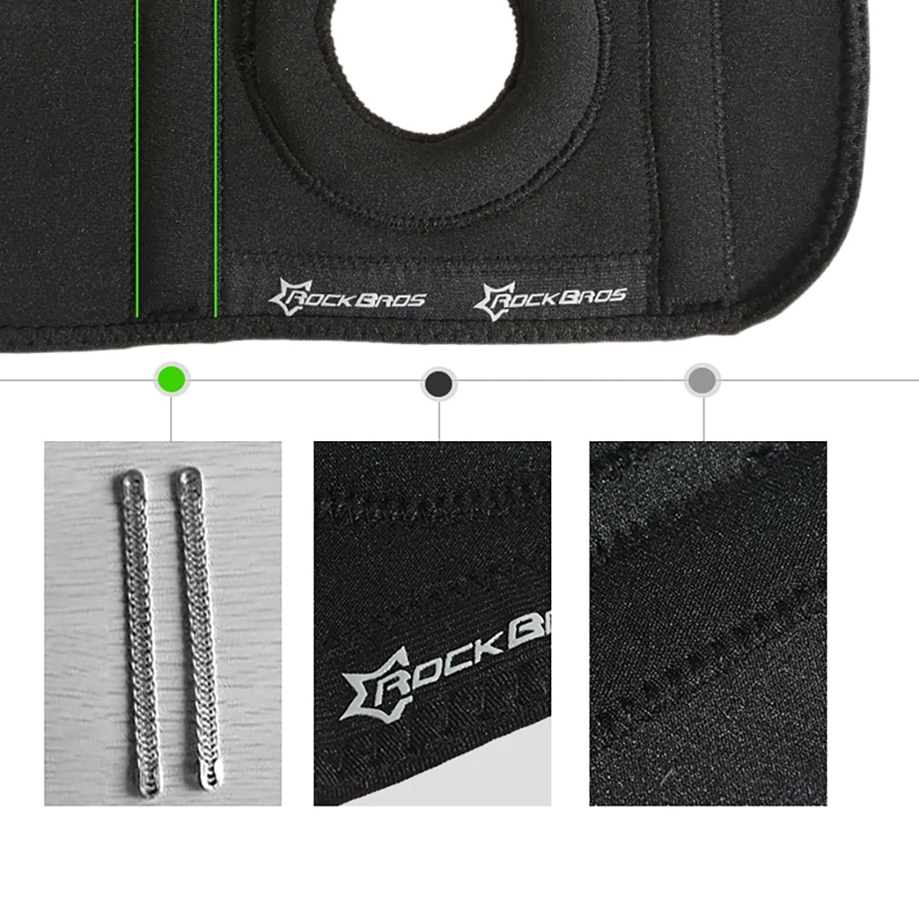 Rockbros LF1106M sports protector for patella and knee joint size M - black_8