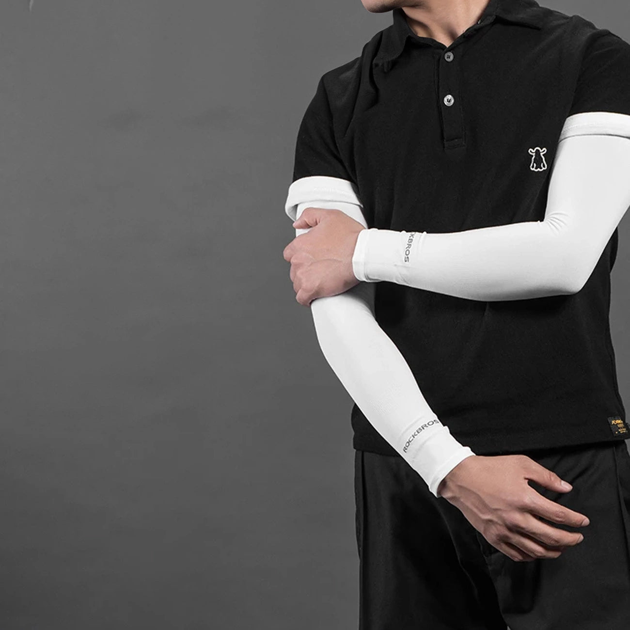 Rockbros XT9002W cycling sleeves - white (2 pcs.)_8