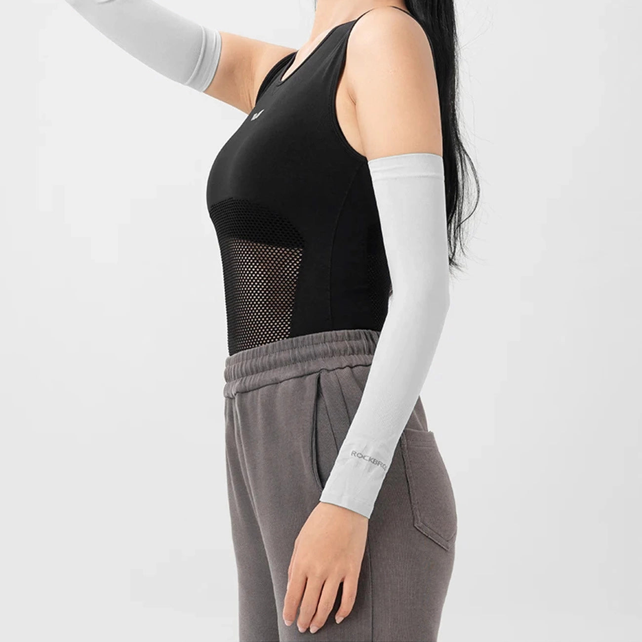 Rockbros XT9002W cycling sleeves - white (2 pcs.)_13