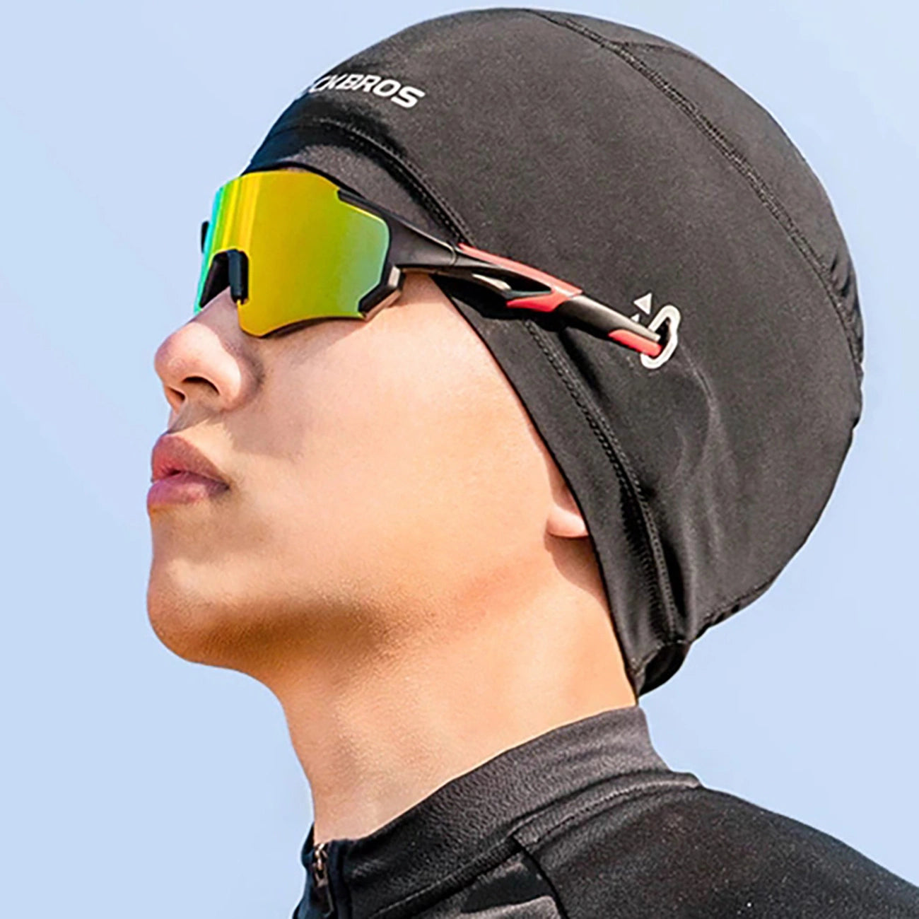 Rockbros YPP037 cycling cap with cutouts for glasses - black_3