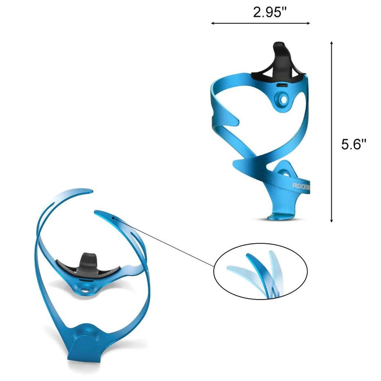 Rockbros 2017-11ABL Aluminum Bike Bottle Holder - Blue_6