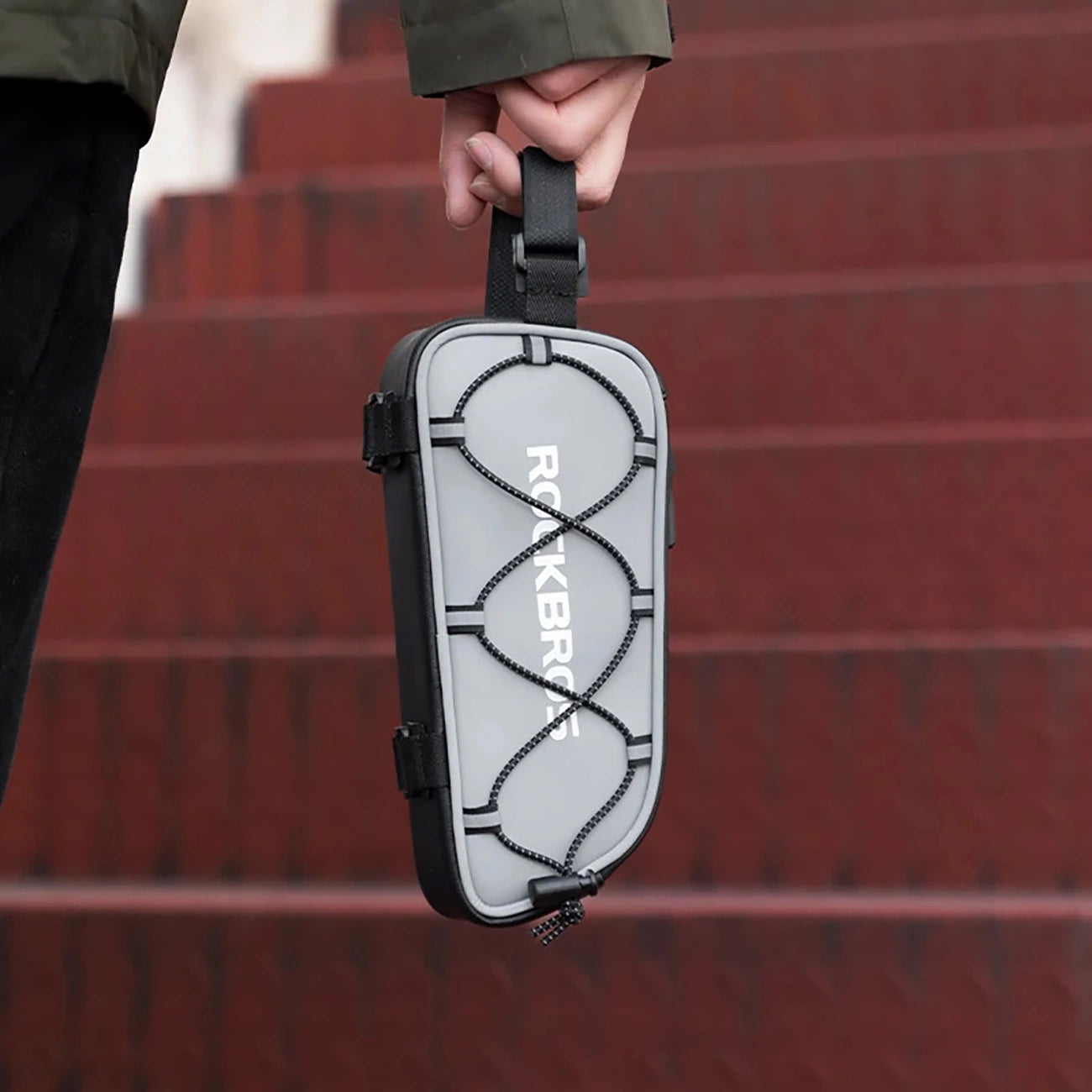 Rockbros 3012010901 bicycle bag for frame 0.9 l - silver_4