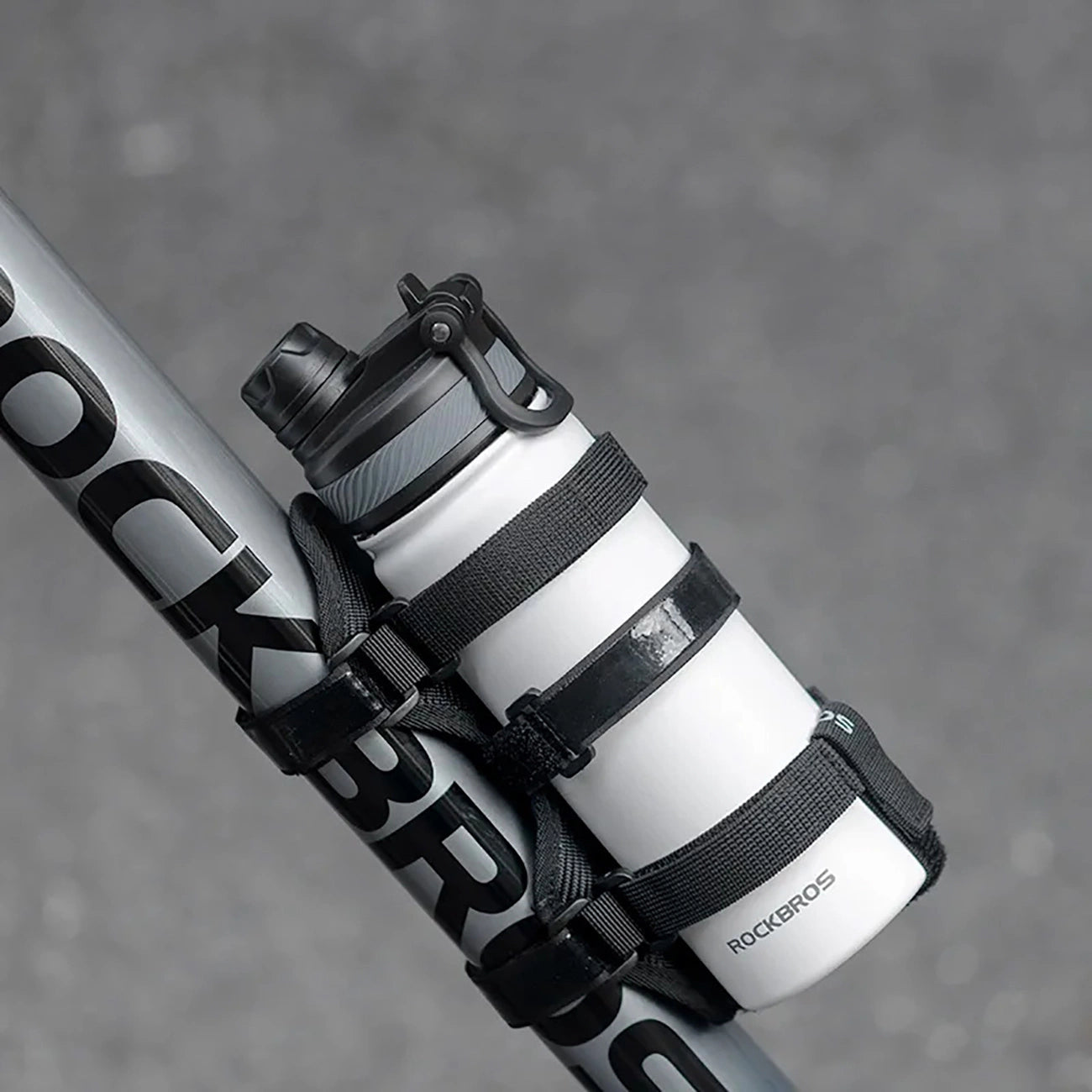 Rockbros 50210064001 bicycle strap with Velcro for Bluetooth speaker or water bottle - black_3