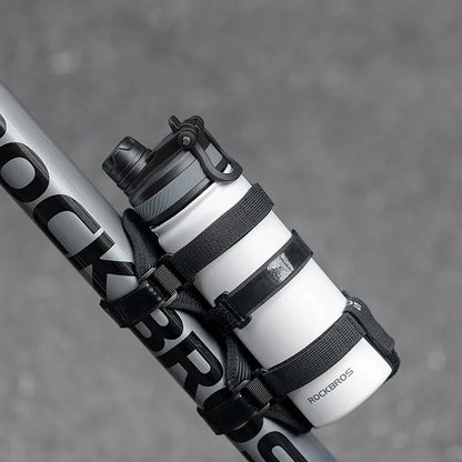 Rockbros 50210064001 bicycle strap with Velcro for Bluetooth speaker or water bottle - black_3