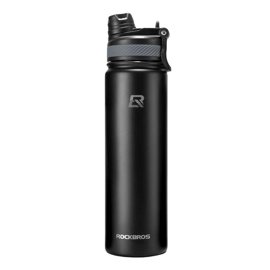 Rockbros 35210029002 thermal bicycle bottle for drinks 650 ml - black_0