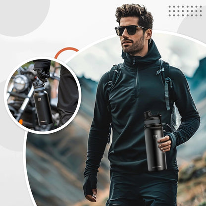 Rockbros 35210029002 thermal bicycle bottle for drinks 650 ml - black_2