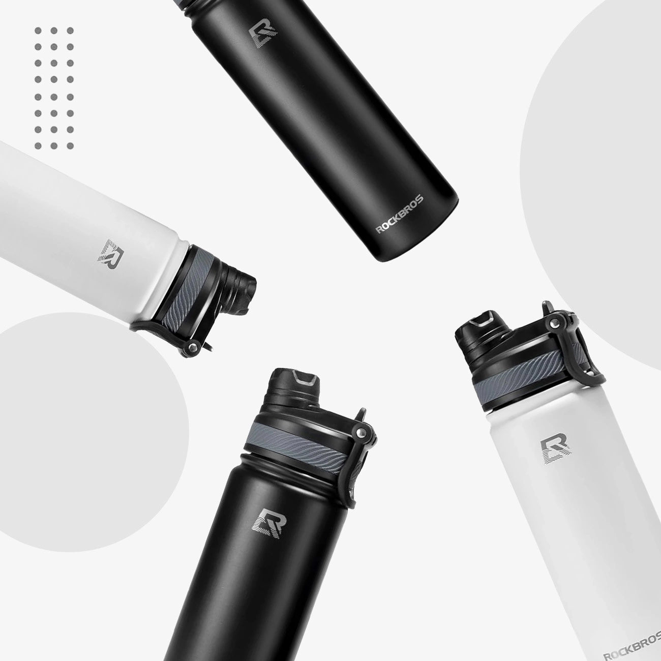 Rockbros 35210029005 bicycle thermal bottle for drinks 530 ml - white_7