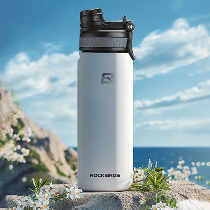Rockbros 35210029006 Thermo Bottle for Bike Drinks 650 ml - White_8