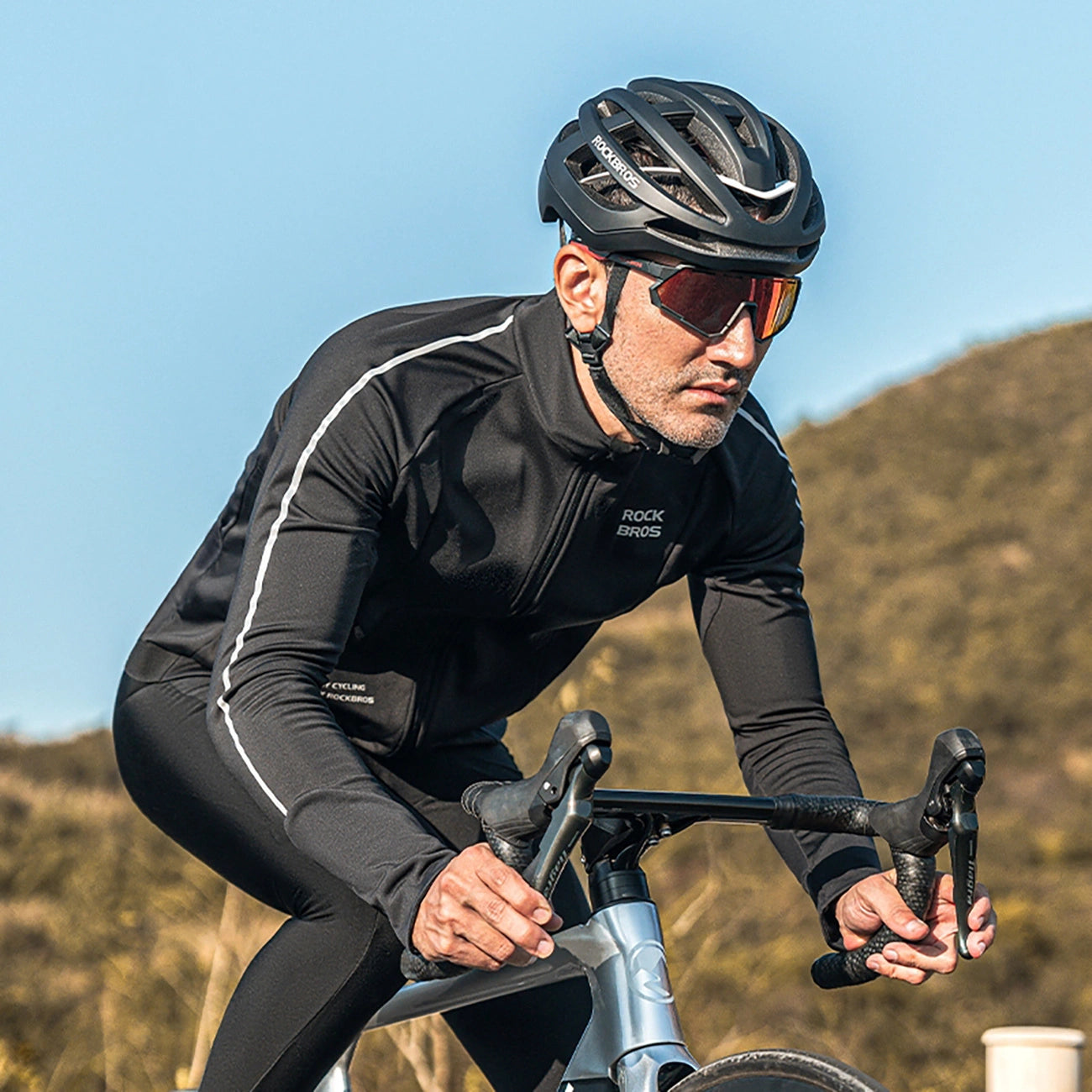 Rockbros 15400002002 long sleeve cycling jersey autumn/winter M - black_4