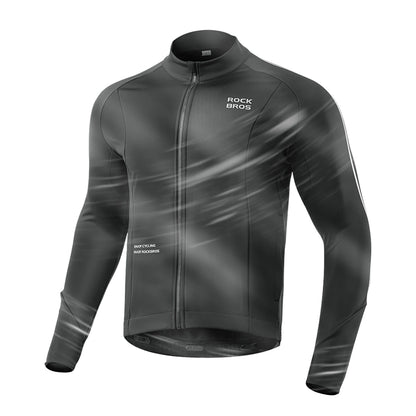 Rockbros 15400002004 long sleeve cycling jersey autumn/winter XL - black_11