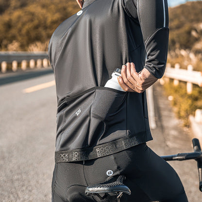 Rockbros 15400002005 long sleeve cycling jersey autumn/winter XXL - black_8