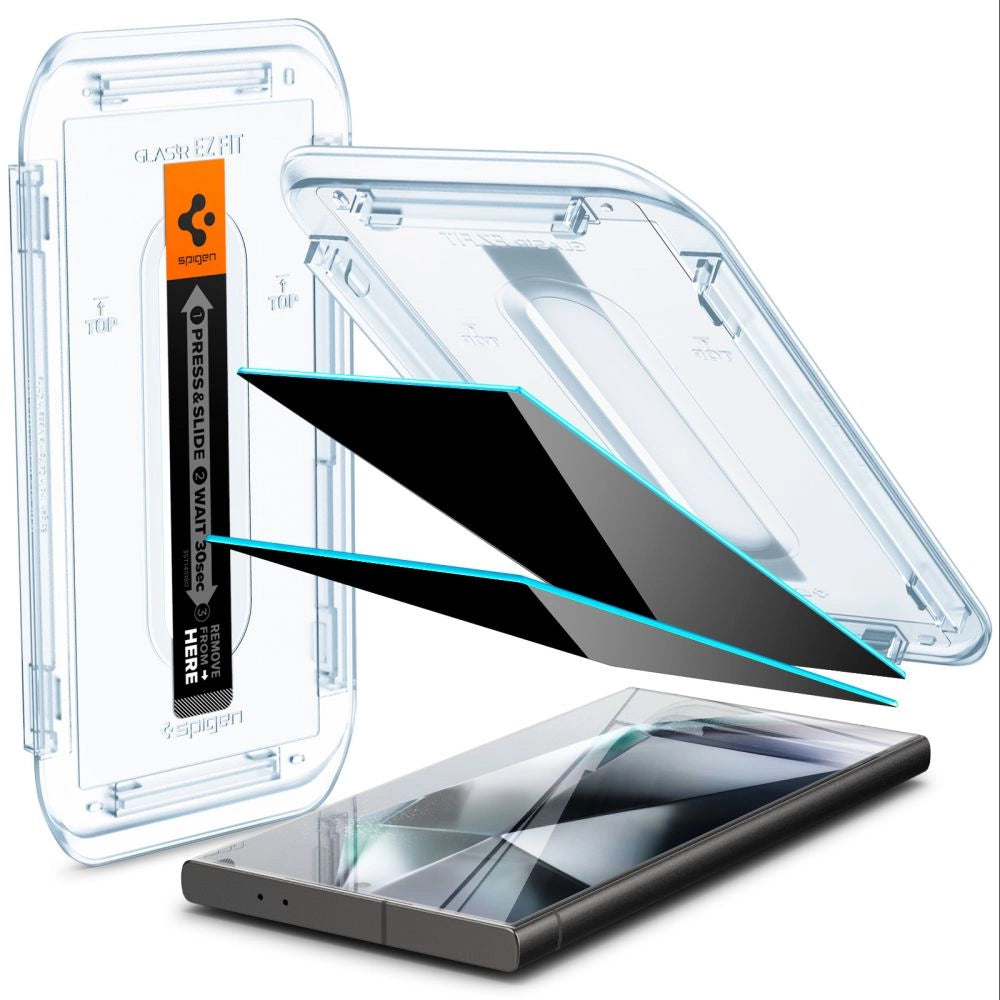 Spigen Glas.tR EZ Fit Privacy Tempered Glass for Samsung Galaxy S24 Ultra - 2 pcs._8