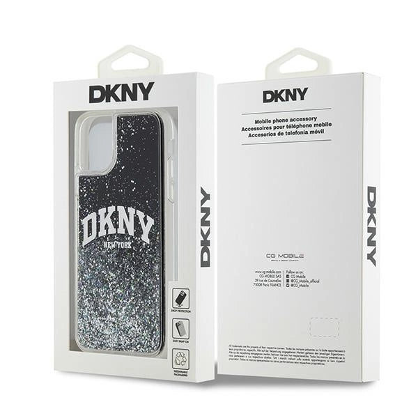 DKNY Liquid Glitter Big Logo case for iPhone 11 / Xr - black_3