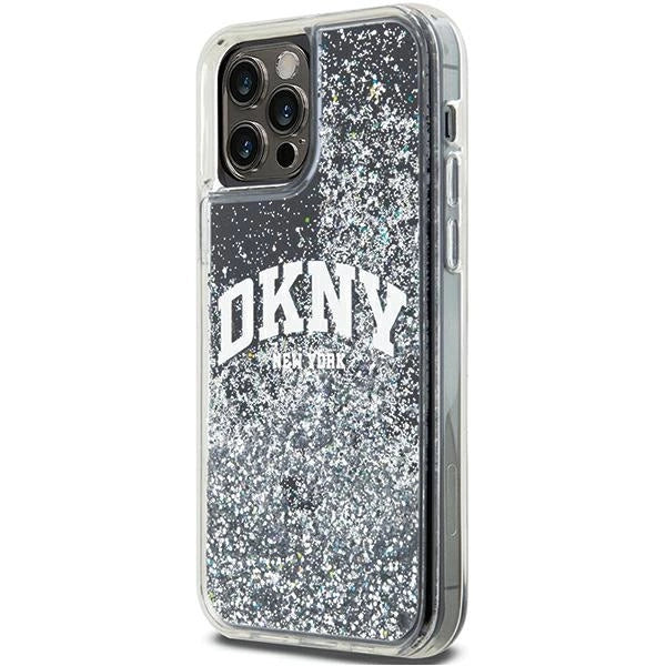 Etui DKNY Liquid Glitter Big Logo na iPhone 12 Pro/12 - czarne_1