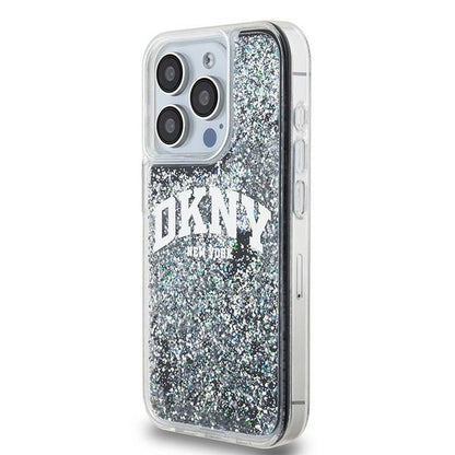 DKNY Liquid Glitter Big Logo iPhone 14 Pro Case - Black_1