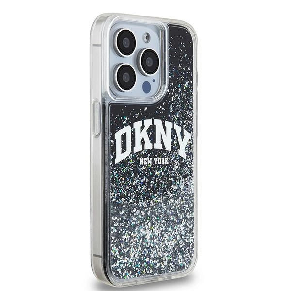 DKNY Liquid Glitter Big Logo iPhone 14 Pro Case - Black_3