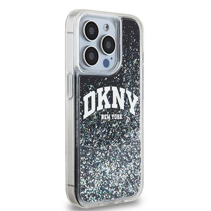 DKNY Liquid Glitter Big Logo iPhone 14 Pro Case - Black_3
