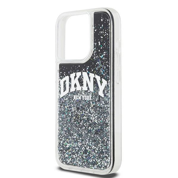 DKNY Liquid Glitter Big Logo iPhone 14 Pro Case - Black_5