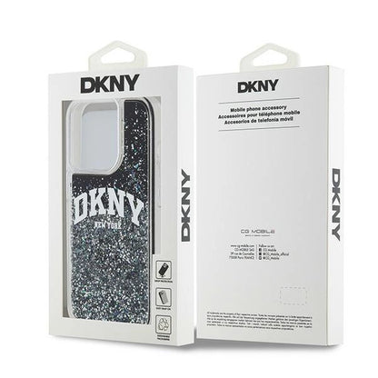 DKNY Liquid Glitter Big Logo iPhone 14 Pro Case - Black_7