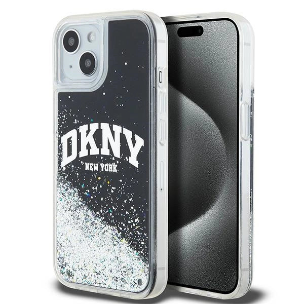 Etui DKNY Liquid Glitter Big Logo na iPhone 14 / 15 / 13 - czarne_0