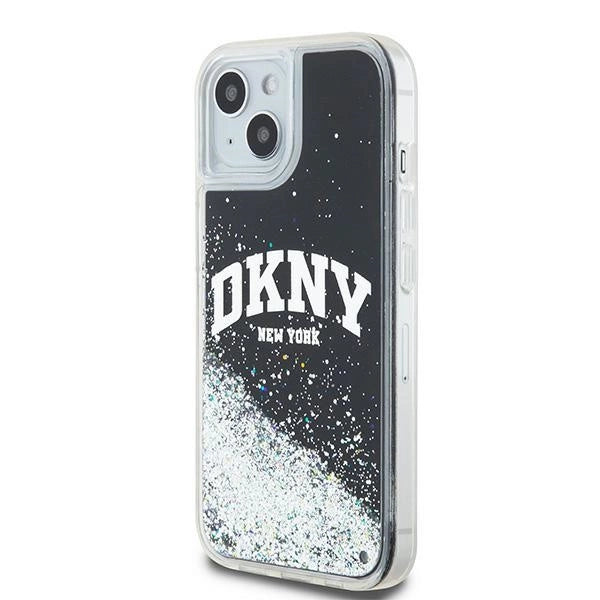 Etui DKNY Liquid Glitter Big Logo na iPhone 14 / 15 / 13 - czarne_1