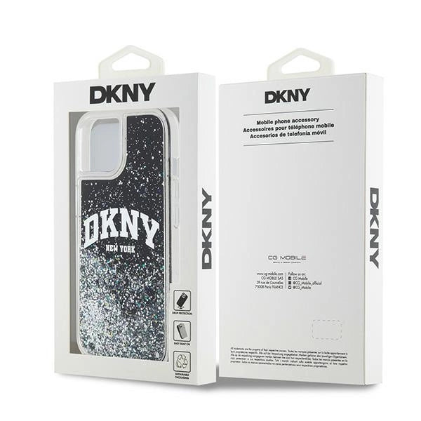 Etui DKNY Liquid Glitter Big Logo na iPhone 14 / 15 / 13 - czarne_7