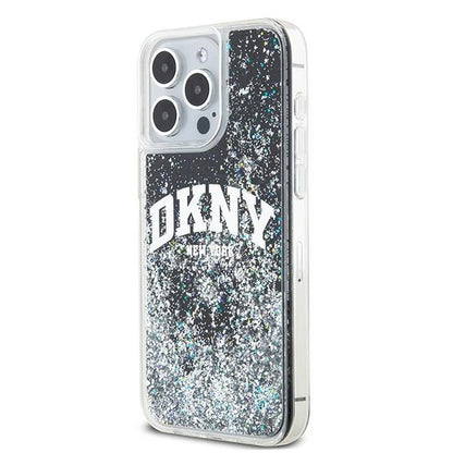 DKNY Liquid Glitter Big Logo iPhone 14 Pro Max Case - Black_1