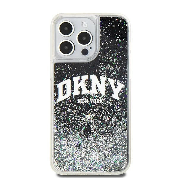 DKNY Liquid Glitter Big Logo iPhone 14 Pro Max Case - Black_2