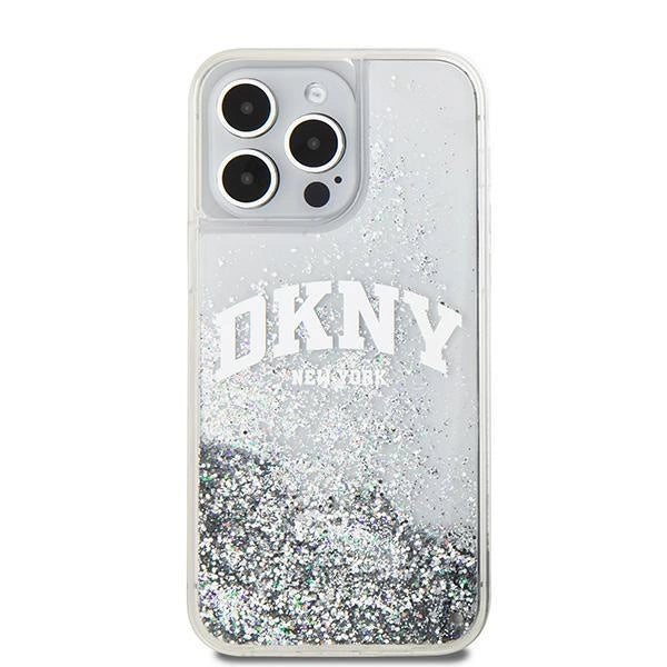 DKNY Liquid Glitter Big Logo case for iPhone 15 Pro - white_2