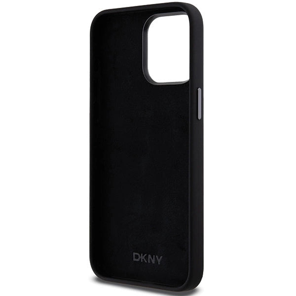 DKNY Liquid Silicone Metal Logo iPhone 15 Pro Case - Black_6