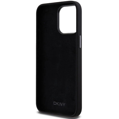 DKNY Liquid Silicone Metal Logo iPhone 15 Pro Case - Black_6
