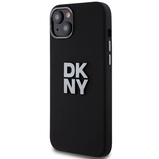 DKNY Liquid Silicone Metal Logo case for iPhone 15 Plus / 14 Plus - black_0