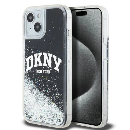 Etui DKNY Liquid Glitter Big Logo na iPhone 15 / 14 / 13 - czarne_0