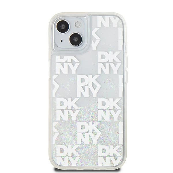 DKNY Liquid Glitter Multilogo case for iPhone 15 / 14 / 13 - white_2