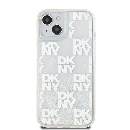 DKNY Liquid Glitter Multilogo case for iPhone 15 / 14 / 13 - white_2