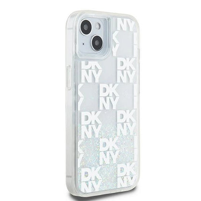 DKNY Liquid Glitter Multilogo case for iPhone 15 / 14 / 13 - white_3