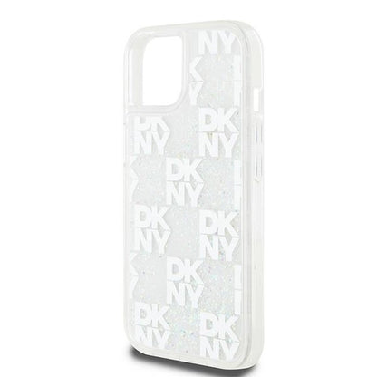 DKNY Liquid Glitter Multilogo case for iPhone 15 / 14 / 13 - white_5