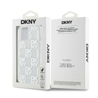 DKNY Liquid Glitter Multilogo case for iPhone 15 / 14 / 13 - white_7
