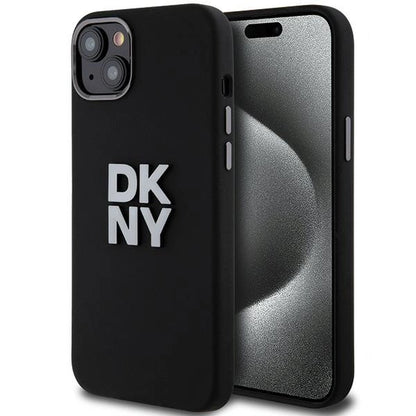 Etui DKNY Liquid Silicone Metal Logo na iPhone 15 / 14 / 13 - czarne_0